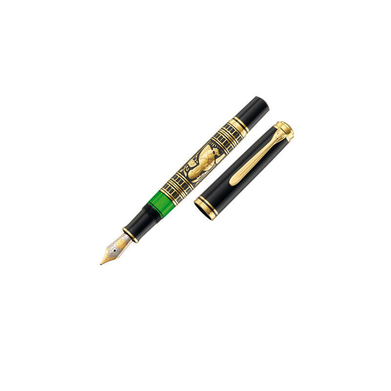 pelikan-toledo-900-pluma-estilografica-sistema-de-llenado-integrado-negro-oro-verde-1-piezas