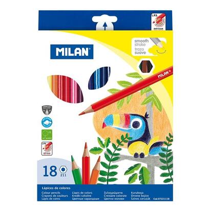 milan-pack-de-18-lapices-hexagonales-de-colores-mina-29mm-trazo-uniforme-resistente-a-la-rotura-colores-surtidos