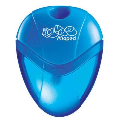 maped-i-gloo-sacapuntas-con-deposito-de-gran-capacidad-1-agujero-forma-ergonomica-colores-surtidos-caja-expositora-de-30-uds