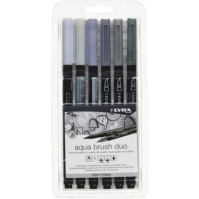 lyra-aqua-brush-duo-pack-6-rotuladores-de-doble-punta-trazos-1-5-y-1mm-tinta-base-de-agua-colores-tonos-grises
