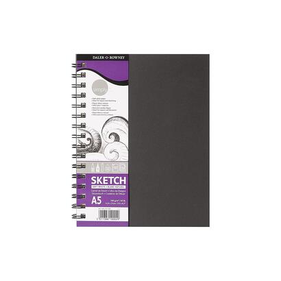 daler-rowney-simply-cuaderno-de-dibujo-a5-cubierta-rigida-con-encuadernacion-en-espiral-100gm2-color-blanco