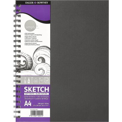 daler-rowney-simply-cuaderno-de-dibujo-a4-cubierta-rigida-con-encuadernacion-en-espiral-100gm2-color-blanco