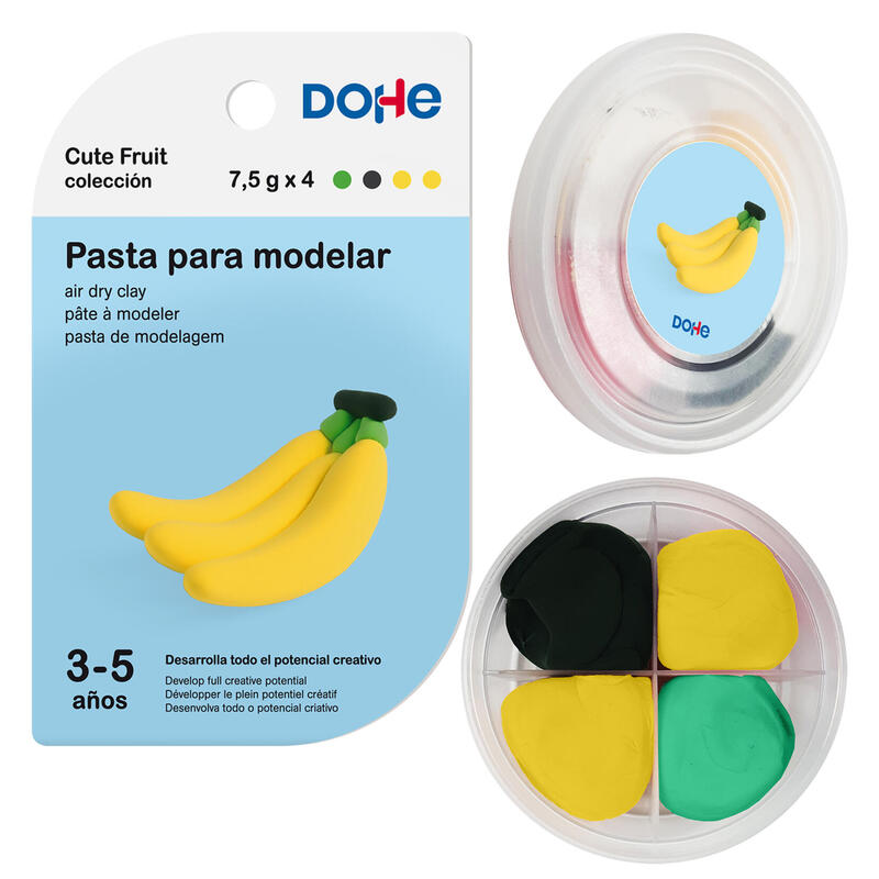 dohe-coleccion-cute-fruit-pasta-para-modelar-platano-ligera-y-flexible-apto-para-niaos-de-3-a-5-aaos