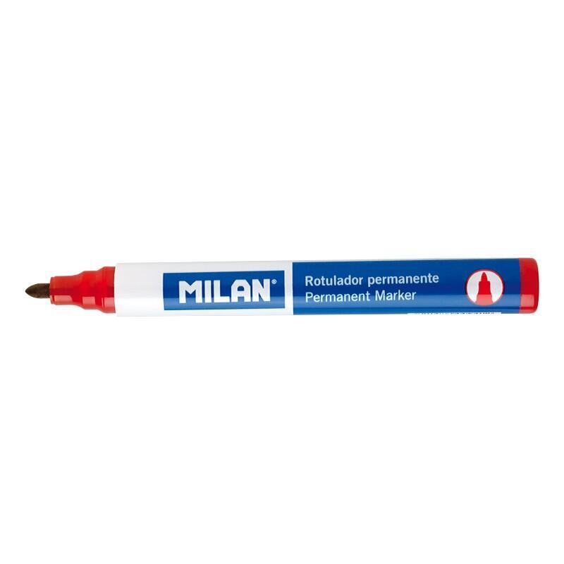 pack-de-12-unidades-milan-rotuladores-permanentes-con-punta-redonda-punta-4-mm-tinta-a-base-de-alcohol-color-rojo