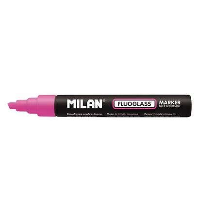 pack-de-12-unidades-milan-fluoglass-rotulador-superficies-lisas-punta-biselada-trazo-de-2-4mm-tinta-al-agua-borrado-facil-color-
