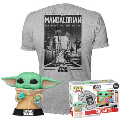 set-figura-pop-tee-star-wars-mandalorian-grogu-exclusive-talla-s