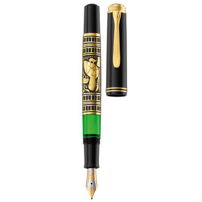 pelikan-toledo-700-pluma-estilografica-sistema-de-llenado-integrado-negro-oro-verde-1-piezas