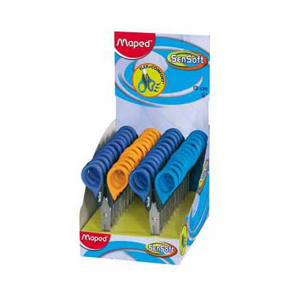 maped-sensoft-tijera-escolar-punta-redonda-cuchillas-de-acero-inoxidable-mango-de-plastico-flexible-13-cm-colores-surtidos-caja-