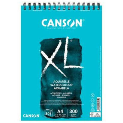 canson-xl-aquarelle-album-espiral-microperforado-de-30-hojas-a4-grano-fino-21x297cm-300g-color-blanco