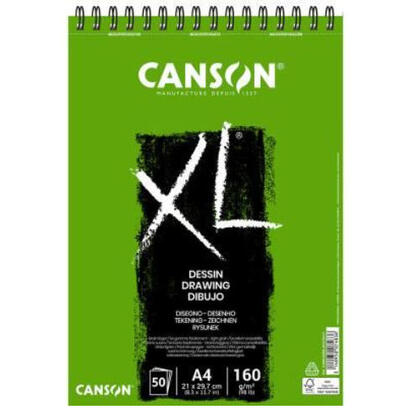 canson-xl-dessin-ligero-bloc-de-dibujo-con-50-hojas-a4-espiral-microperforado-21x297cm-160g-color-blanco