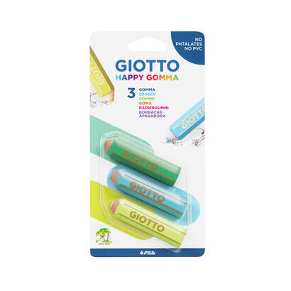 giotto-happy-goma-pack-de-3-gomas-de-borrar-plastico-colores-surtidos