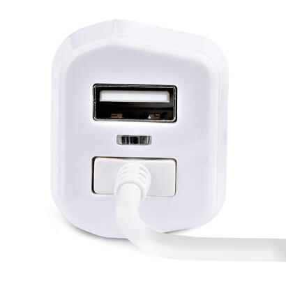 startech-cargador-de-coche-con-cable-rizado-lightning-1m-12w-blanco