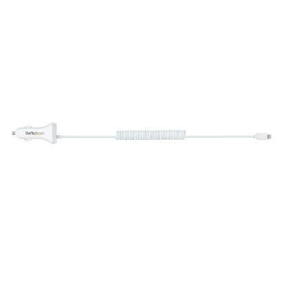 startech-cargador-de-coche-con-cable-rizado-lightning-1m-12w-blanco