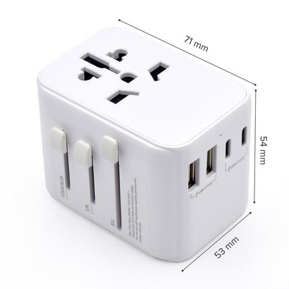 ewent-adaptador-universal-de-viaje2usb-y-3usb-c