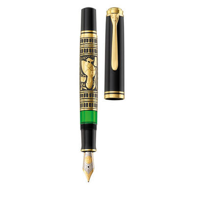 pelikan-toledo-900-pluma-estilografica-sistema-de-llenado-integrado-negro-oro-verde-1-piezas