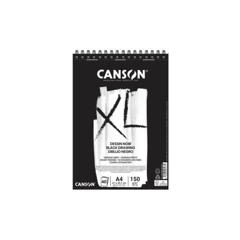 canson-xl-black-bloc-de-40-hojas-a3-grano-fino-espiral-microperforado-297x42cm-150g-color-negro