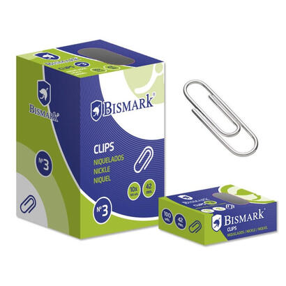 bismark-pack-de-100-clips-n3-42mm-niquelados