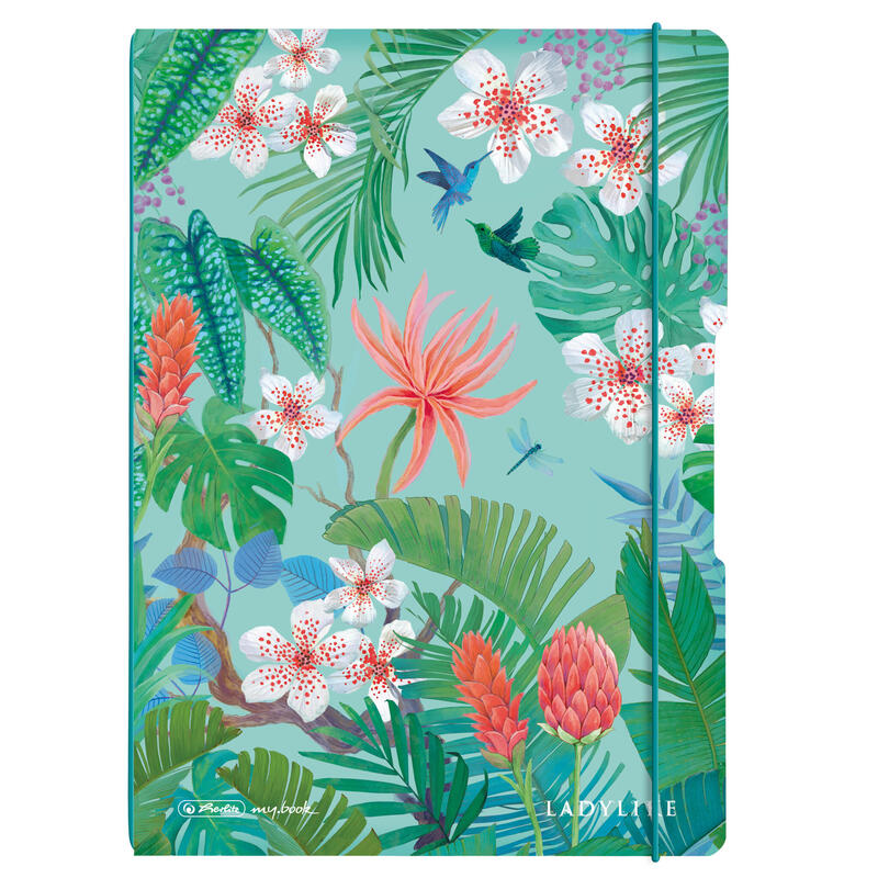 herlitz-ladylike-jungle-cuaderno-y-block-a4-80-hojas-verde-multicolor