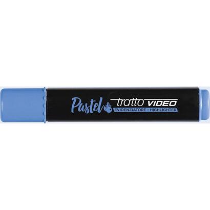 pack-de-12-unidades-tratto-video-pastel-marcador-fluorescente-punta-biselada-tinta-al-agua-secado-rapido-color-azul-arandano