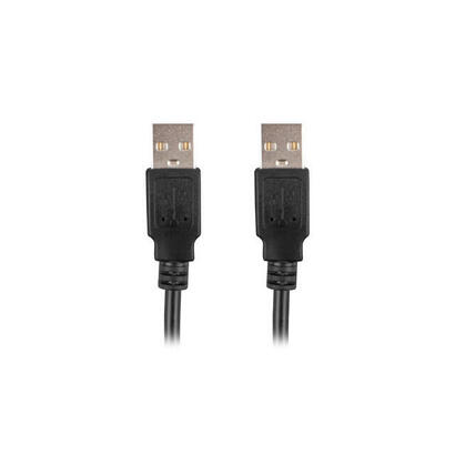 lanberg-cable-usb-a-mm-20-05m-negro