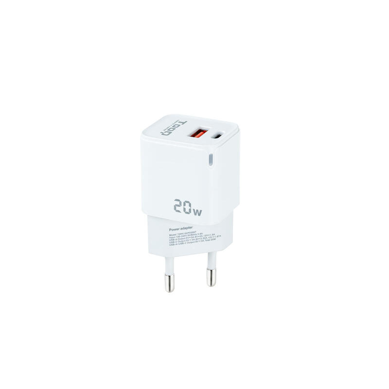 tooq-cargador-de-pared-usb-cpd-usb-aqc-20w-blanco