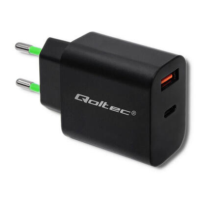 qoltec-51713-cargador-18w-5-12v-15-3a-usb-tipo-c-pd-usb-qc-30-black