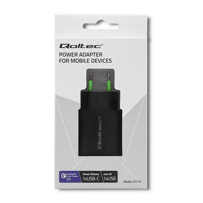 qoltec-51713-cargador-18w-5-12v-15-3a-usb-tipo-c-pd-usb-qc-30-black
