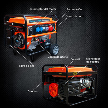 extralink-ex30370-motor-generador-5000-w-25-l-gasolina-negro-naranja