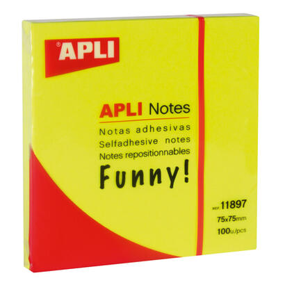 apli-notas-adhesivas-funny-75x75mm-bloc-de-100-hojas-adhesivo-de-calidad-facil-de-despegar-color-amarillo-fluorescente