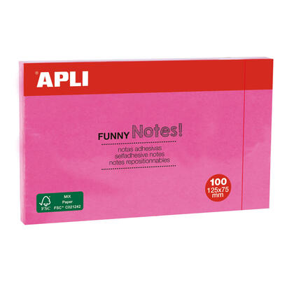 apli-notas-adhesivas-funny-125x75mm-bloc-de-100-hojas-adhesivo-de-calidad-facil-de-despegar-rosa-fluorescente