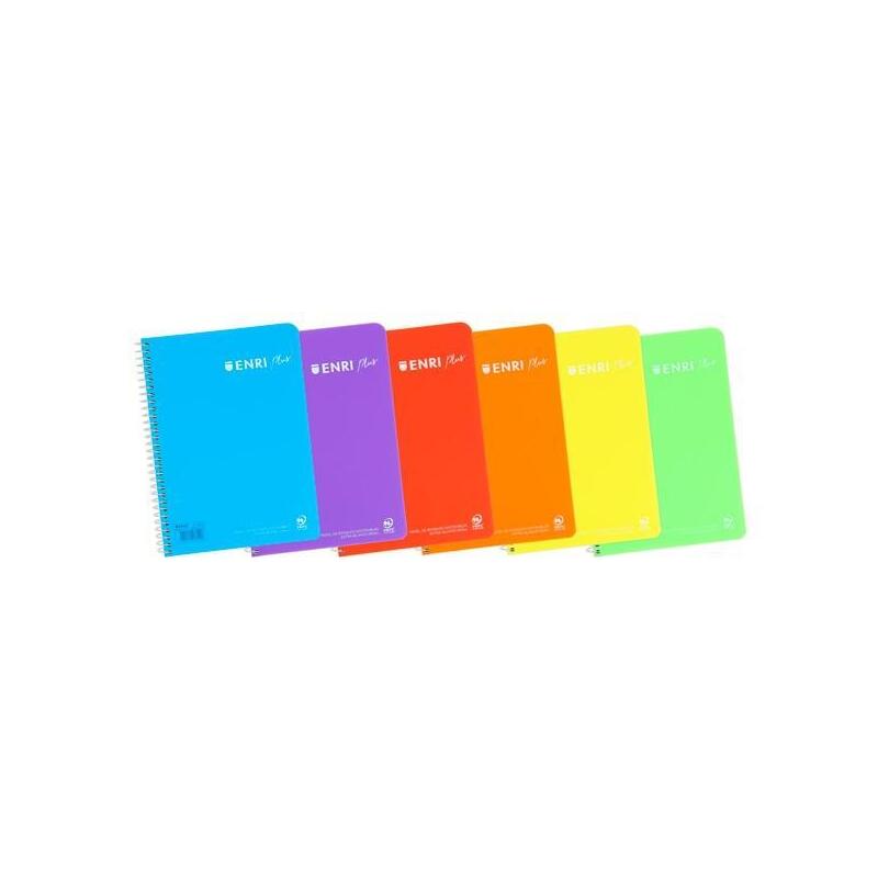 pack-de-5-unidades-enri-plus-cuaderno-espiral-formato-cuarto-pautado-35-con-margen-80-hojas-90gr-cubierta-de-plastico-colores-su