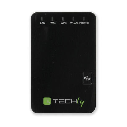 techly-i-wl-repeater2-router-inalambrico-ethernet-rapido-negro-blanco