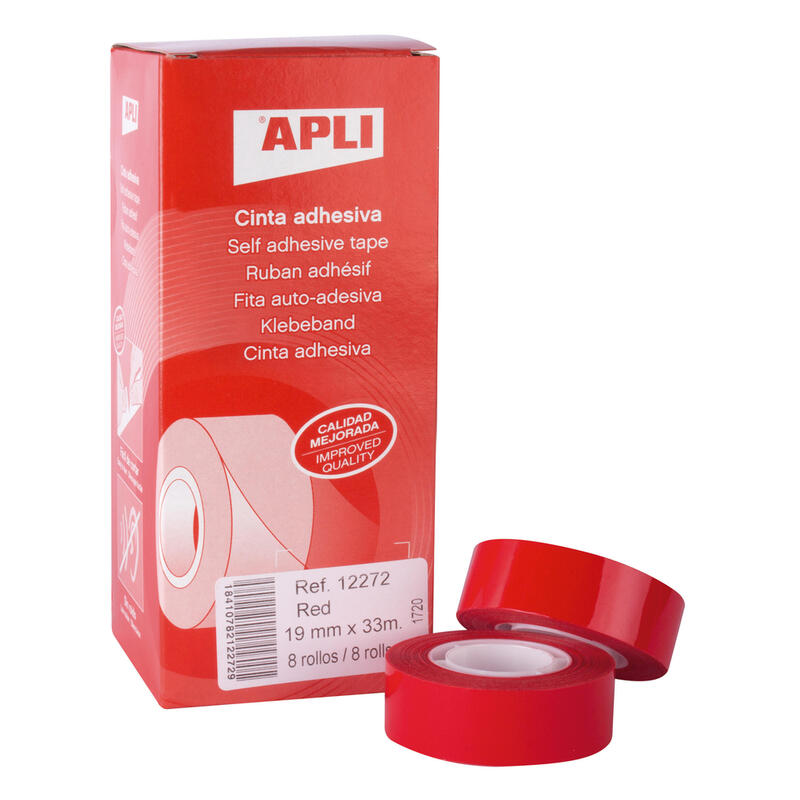apli-cinta-adhesiva-roja-19mm-x-33m-resistente-al-desgarro-facil-de-cortar-ideal-para-manualidades-y-embalaje-rojo
