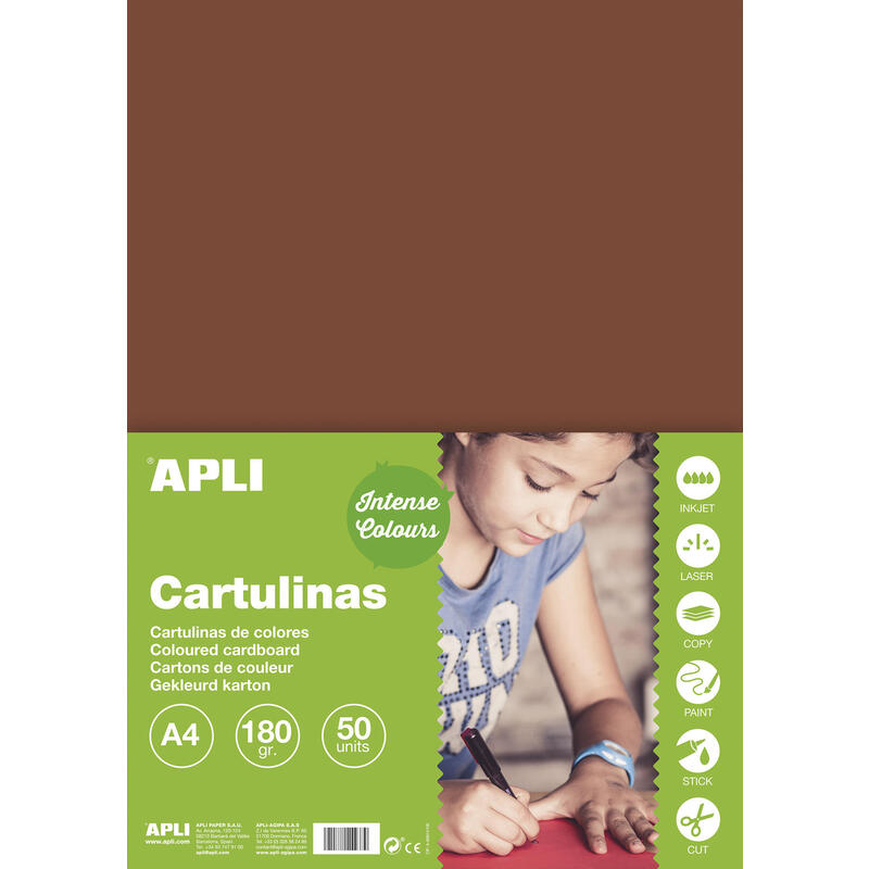 apli-cartulina-marron-a4-170g-50-hojas