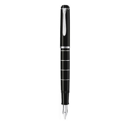 pelikan-classic-215-pluma-estilografica-sistema-de-llenado-integrado-negro-plata-1-piezas