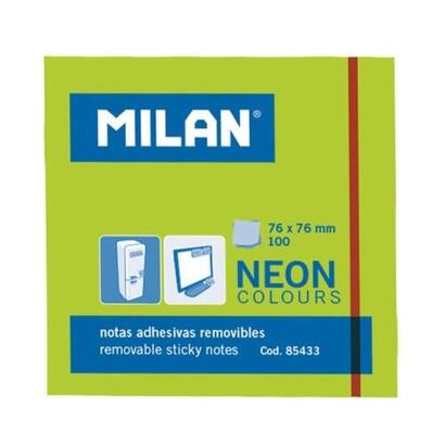 milan-bloc-de-100-notas-adhesivas-removibles-76mm-x-76mm-color-verde-neon