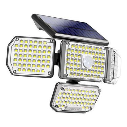 elbat-foco-solar-cuadruple-con-sensor-led-430lm-sensor-de-movimiento-de-3-5m-panel-solar-integrado-55v-15w-bateria-37v-1200mah-a