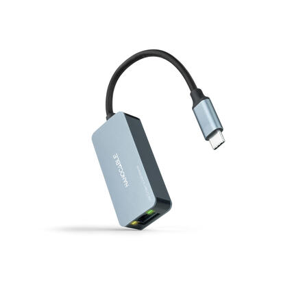 nanocable-conversor-usb-c-32-gen1-ethernet-25g-15cm-gris
