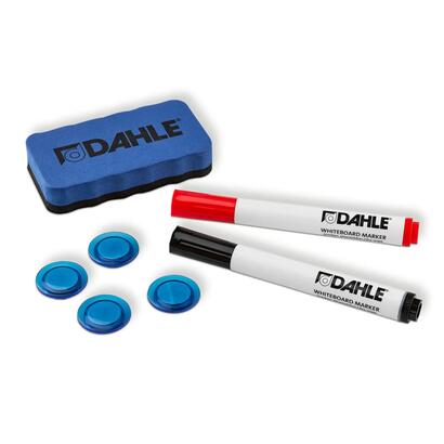 dahle-95140-basic-pack-de-2-rotuladores-borrador-magnetico-4-imanes-para-pizarra-blanca