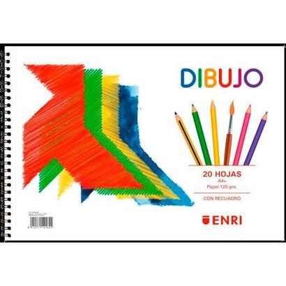 enri-bloc-de-dibujo-pajarita-a4-espiral-microperforado-120gr-liso-crecuadro-blanco