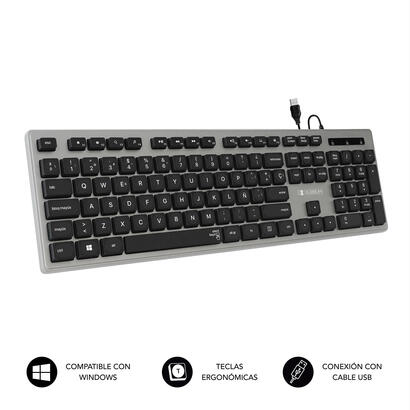 teclado-wired-ergo-keys-silent-flat-grey-subblim