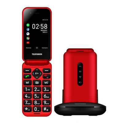 telefono-movil-telefunken-s740-para-personas-mayores-rojo