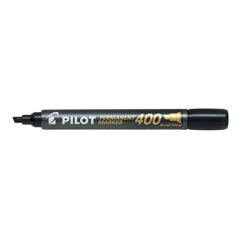 pack-de-12-unidades-pilot-rotulador-permanente-400-punta-biselada-45mm-trazo-4mm-color-negro