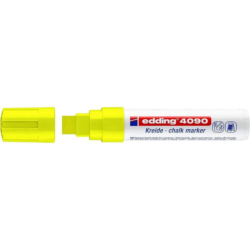 pack-de-5-unidades-edding-4090-rotulador-de-tiza-liquida-punta-biselada-trazo-entre-4-y-15mm-olor-neutro-color-amarillo-neon