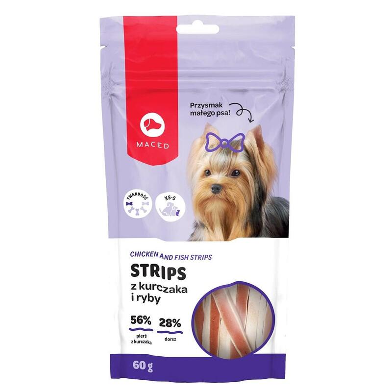maced-chicken-and-fish-strips-golosina-para-perros-60g
