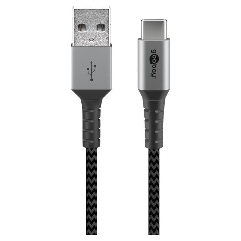 goobay-49297-cable-usb-2-m-usb-20-usb-c-usb-a-negro-gris