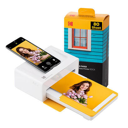 kodak-dock-plus-pd460y80-instant-photo-printer-bundle-4x6-yellow
