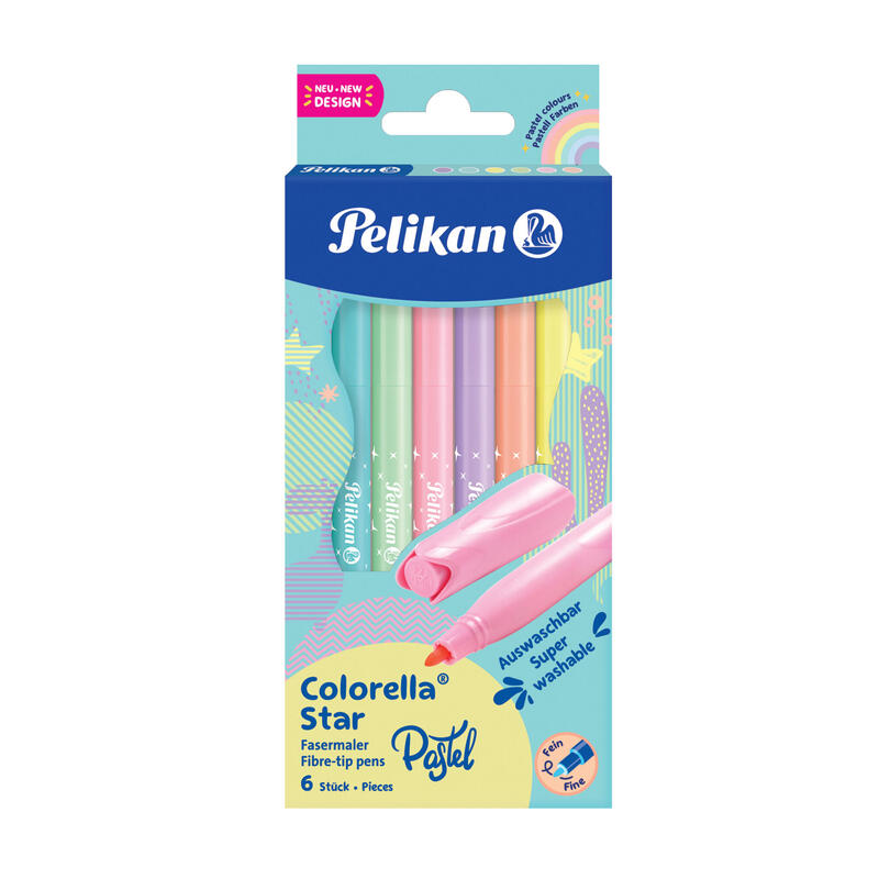 pelikan-822282-rotulador-colorella-fino-colores-surtidos-6-piezas