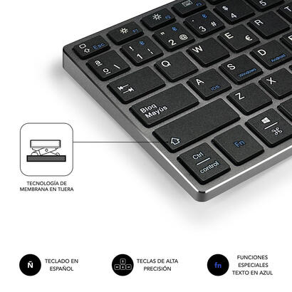 teclado-espanol-subblim-keyboard-advance-extended-grey