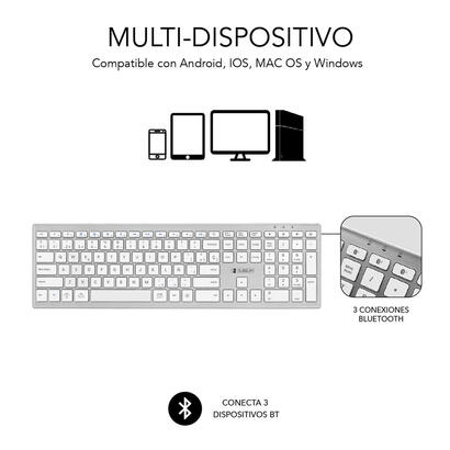 teclado-espanol-pure-extended-silver-subblim-bluetooth-51-multidispositivo-hasta-3-dispositivos